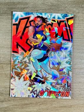 Jalen Brunson 2024/25 Panini Kaboom #13 Holo Novelty Basketball Card. NY Knicks